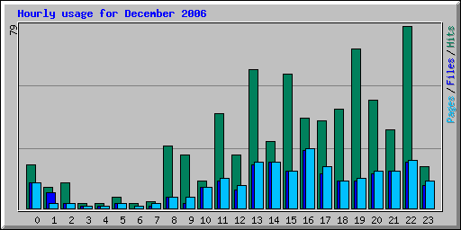 Hourly usage for December 2006